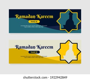 Ramadan Banner vector with simple design. suitable for printing and digital purposes in welcoming the month of Ramadan