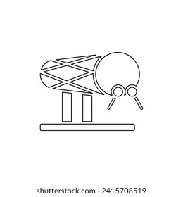 Tambor bedug de Ramadán en icono de contorno. Recursos de elementos de diseño islámico a la moda para muchos fines.