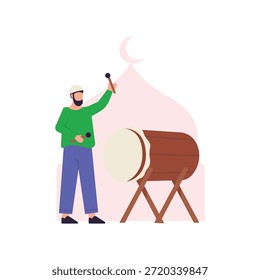 Ramadan Bedug Ilustración vectorial EPS 10 Archivo
