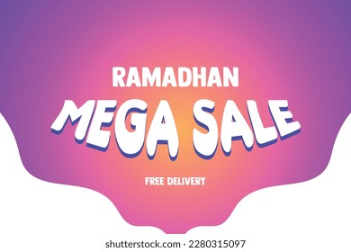 Ramadan big sale gradient background