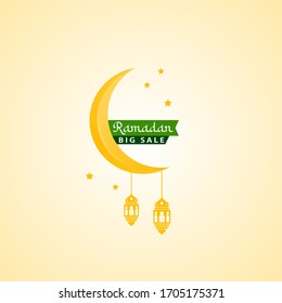 Ramadan Big Sale template modern design, simple concept islamic and fresh 