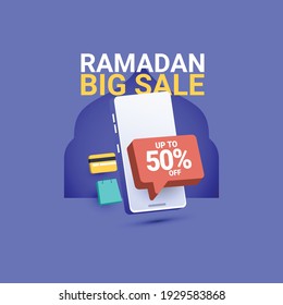 Ramadan big sale vector design template