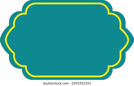 Ramadan Border Decoration on White Background. Vector Illustration.