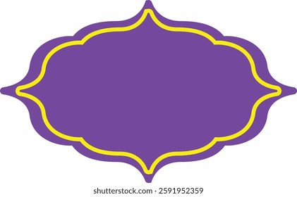 Ramadan Border Decoration on White Background. Vector Illustration.