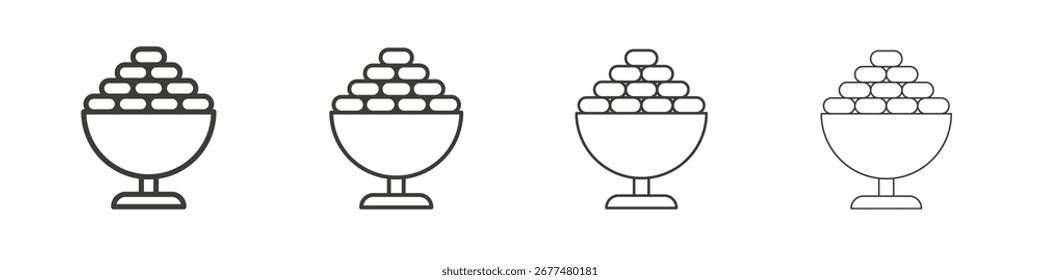 Símbolo de icono de desayuno de Ramadán. Vector aislado ilustración.