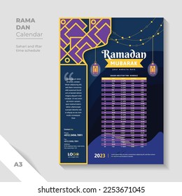 Ramadan Kalenderdesign-Vorlage. Kreatives und einzigartiges Design.