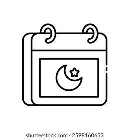 Ramadan Calendar Icon for Fasting Days and Religious Events