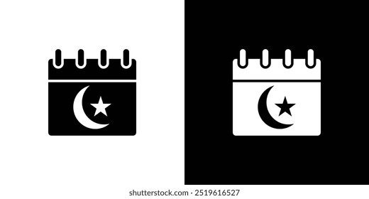 Ramadan Calendar Icon linear logo isolated