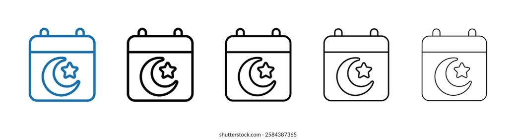 Ramadan Calendar Icon Outline vector logo for web ui