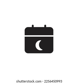 ramadan calendar icon, Ramadan calendar simple black background flat icon vector illustration