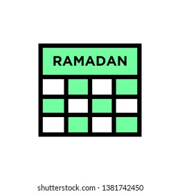 Ramadan calendar icon - vector