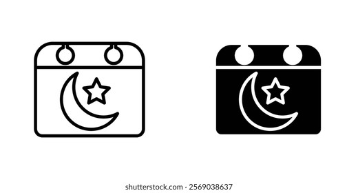 Ramadan calendar icons vector graphic pack