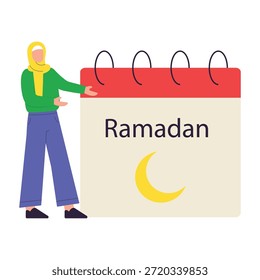 Ilustración vectorial de calendario de Ramadán EPS 10 File 