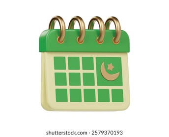 Ramadan calender icon 3d render illustration