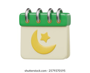 Ramadan calender icon 3d render illustration