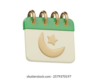 Ramadan calender icon 3d render illustration