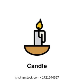 Ramadan candle outline icon. Element of Ramadan day illustration icon. Signs and symbols can be used for web, logo, mobile app, UI, UX