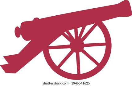 Disparos con armas de cañón de Ramadán. ilustración vectorial