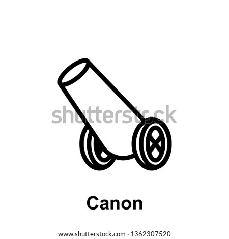 Ramadan canon outline icon. Element of Ramadan day illustration icon. Signs and symbols can be used for web, logo, mobile app, UI, UX