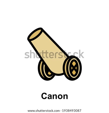 Ramadan canon outline icon. Element of Ramadan day illustration icon. Signs and symbols can be used for web, logo, mobile app, UI, UX