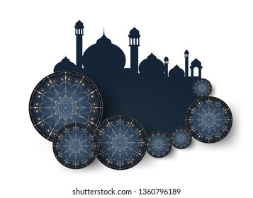 Ramadan card background graphic design islamic celebration  elements for artwork 