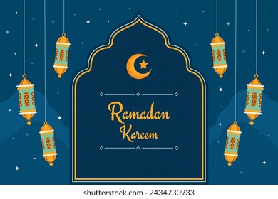Ramadan Celebration. Ramadan background. March 10. Vector illustration design Template for Poster, Banner, Flyer, Card, Post, Cover, Postcard. Ramadan Kareem. Ramadan Mubarak. Islamic greeting.