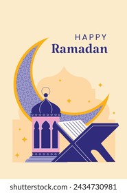Ramadan-Feier. Ramadan-Hintergrund. 10. März. Vektor-Illustration Design-Vorlage für Poster, Banner, Flyer, Karte, Post, Cover, Postkarte. Ramadan Kareem. Ramadan Mubarak. Islamischer Gruß.