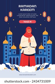 Ramadan Celebration. Ramadan background. March 10. Vector illustration design Template for Poster, Banner, Flyer, Card, Post, Cover, Postcard. Ramadan Kareem. Ramadan Mubarak. Islamic greeting.