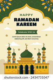 Ramadan-Feier. Ramadan-Hintergrund. 10. März. Vektor-Illustration Design-Vorlage für Poster, Banner, Flyer, Karte, Post, Cover, Postkarte. Ramadan Kareem. Ramadan Mubarak. Islamischer Gruß.