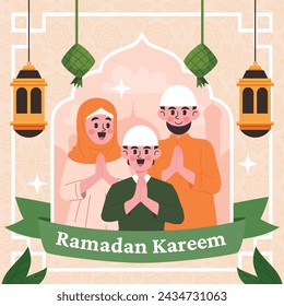 Ramadan Celebration. Ramadan background. March 10. Vector illustration design Template for Poster, Banner, Flyer, Card, Post, Cover, Postcard. Ramadan Kareem. Ramadan Mubarak. Islamic greeting.