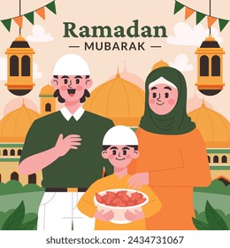 Ramadan Celebration. Ramadan background. March 10. Vector illustration design Template for Poster, Banner, Flyer, Card, Post, Cover, Postcard. Ramadan Kareem. Ramadan Mubarak. Islamic greeting.