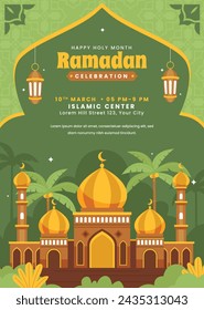 Ramadan Celebration. Ramadan background. March 10. Vector illustration design Template for Poster, Banner, Flyer, Card, Post, Cover, Postcard. Ramadan Kareem. Ramadan Mubarak. Islamic greeting.