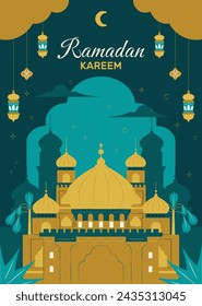 Ramadan Celebration. Ramadan background. March 10. Vector illustration design Template for Poster, Banner, Flyer, Card, Post, Cover, Postcard. Ramadan Kareem. Ramadan Mubarak. Islamic greeting.