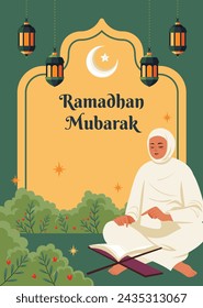 Celebración de Ramadán. Fondo de Ramadán. 10 de marzo. Plantilla de diseño de ilustración vectorial para póster, banner, flyer, tarjeta, poste, cubierta, postal. Ramadán Kareem. Ramadán Mubarak. Saludo islámico.