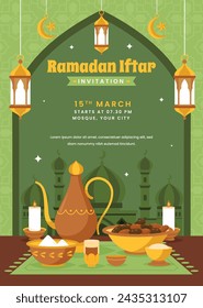 Ramadan Celebration. Ramadan background. March 10. Vector illustration design Template for Poster, Banner, Flyer, Card, Post, Cover, Postcard. Ramadan Kareem. Ramadan Mubarak. Islamic greeting.