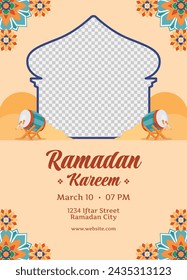 Ramadan Celebration. Ramadan background. March 10. Vector illustration design Template for Poster, Banner, Flyer, Card, Post, Cover, Postcard. Ramadan Kareem. Ramadan Mubarak. Islamic greeting.