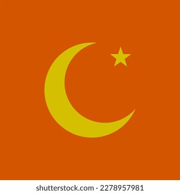 Ramadan celebration background on dark orange. Simple modern islamic design vector. Suitable for backdrop, poster, banner, wallpaper, invitation, greeting card, quote text