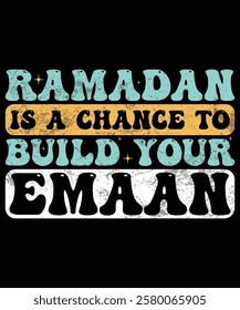 Ramadan Is A Chance to Build Your Emaan , Muslim shirt Design, Shirt Print Template, Eid Mubarak, Fasting Mode Is on, Ramadan Shirt, Islamic Calligraphy Tee,  Ramadan Mubarak Shirt, Ramadan Ornaments