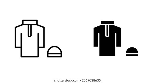 Ramadan clothes icons vector graphic pack