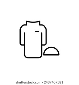 Ramadan Clothes Vector Line Icon illustration.