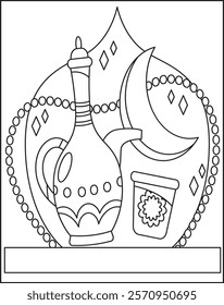 Ramadan Coloring Book For Kids Adults. Royalty-Free Images, Stock Photos Pictures.