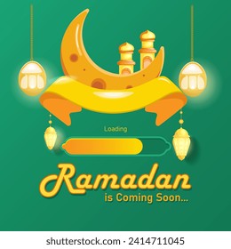 Ramadan is coming template banner