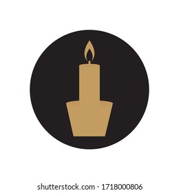 ramadan concept, candle icon over white background, block line style, vector illustration