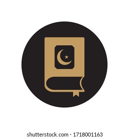 ramadan concept, islamic koran icon over white background, block line style, vector illustration