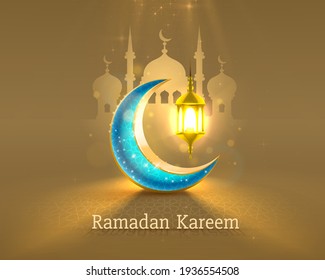 Ramadan cover card, Drawn mosque night view from arch background. Handwritten greeting card. Vector illustration