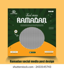 Ramadan Creative social media post design template.