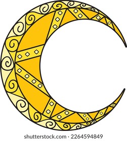 Ramadan Crescent Moon Cartoon Farbige Clipkunst 