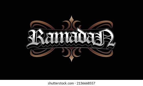 Ramadan Custom Lettering Medieval Style Text Effect 
