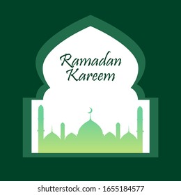 Fondo decorativo de Ramadán con mezquita