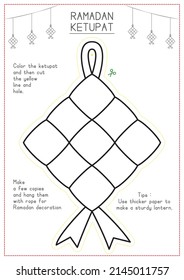 Ramadan Decoration for Children Activity with Ketupat